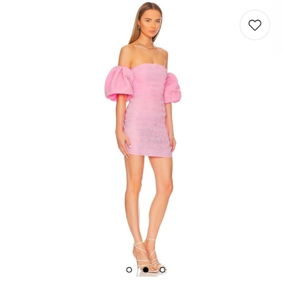 L'IDEE Art Deco Mini Dress in Lipstick - Picture 3 of 13